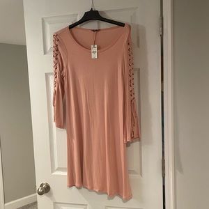 Express pink flowy dress S